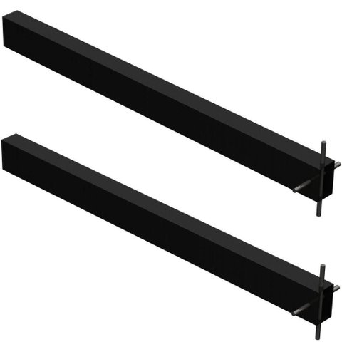 2 Suportes Pia Chumbar Bancada Mesa 50 Cm - Preto