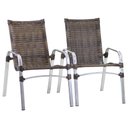 Ver imagem 1 de Jogo de 4 Cadeiras e Mesa Ascoli Adaptada em Alumínio Para Piscina Varanda Área - Argila