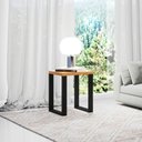 Ver imagem 1 de Mesa de Canto Quadrada Estilo Industrial F33 Freijó Preto Fosco Dalla Costa