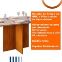 Ver imagem 5 de Mesa de Jantar 4 Lugares Dj Hera 1,20 Tampo Reto Freijó / Off White (24603.222) DJ MÓVEIS