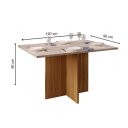 Ver imagem 3 de Mesa de Jantar 4 Lugares Dj Hera 1,20 Tampo Reto Freijó / Off White (24603.222) DJ MÓVEIS