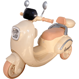 Moto Triciclo Eletrica Infantil Bang Toys Scooter Lemn 6v Bege - 1