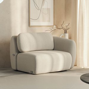 Sofá Modular 100cm com Braço Direito Orla CabeCasa MadeiraOriginals