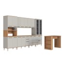 Ver imagem 1 de Armario de Cozinha Modulada Completa 7 Peças com Bancada 360cm Isabelle Delmarco