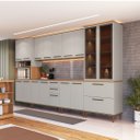 Ver imagem 2 de Armario de Cozinha Modulada Completa 7 Peças com Bancada 360cm Isabelle Delmarco