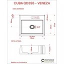 Ver mais imagens de Kit Cuba Q395 com Torneira 1198 Metal e Válvula 1 Pol. Sifão Pvc e Flexível Compace