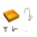 Ver imagem 2 de Kit Cuba Q395 com Torneira 1198 Metal e Válvula 1 Pol. Sifão Cromado e Flexível Compace