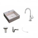 Ver imagem 2 de Kit Cuba Q395 com Torneira 1198 Metal e Válvula 1 Pol. Sifão Cromado e Flexível Compace