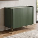 Ver imagem 3 de Aparador Buffet Sala de Jantar 2 Portas Brise Pés Industrial Dourado Naim I03 Musgo - Lyam Decor
