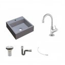 Ver imagem 2 de Kit Cuba Q395 com Torneira 1198 Metal e Válvula 1 Pol. Sifão Cromado e Flexível Compace