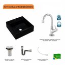 Ver imagem 3 de Kit Cuba Q395 com Torneira 1198 Metal e Válvula 1 Pol. Sifão Cromado e Flexível Compace