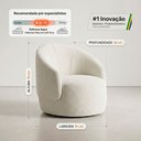Ver imagem 3 de Poltrona Saara Decorativa Orgânica Bouclê Off White Desk Design