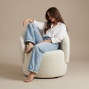 Ver imagem 6 de Poltrona Saara Decorativa Orgânica Bouclê Off White Desk Design