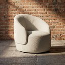 Ver imagem 4 de Poltrona Saara Decorativa Orgânica Bouclê Off White Desk Design