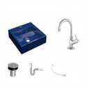 Ver imagem 2 de Kit Cuba Q395 com Torneira 1198 Metal e Válvula Click 1"b Pol. Sifão Pvc e Flexível Compace