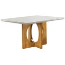 Ver imagem 1 de Mesa de Jantar Moderna com Vidro - Barcelona-1,20x0,90m - Móveis Mundial