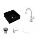 Ver imagem 2 de Kit Cuba Q395 com Torneira 1198 Metal e Válvula Click 1"b Pol. Sifão Pvc e Flexível Compace