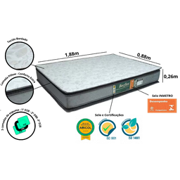 Colchão Espuma Becflex Titan Pillow Solteiro 88 Cm Firme - 2