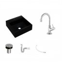 Ver imagem 2 de Kit Cuba Q395 com Torneira 1198 Metal e Válvula Click1 Pol. Sifão Pvc e Flexivel Compace