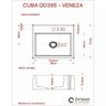 Kit Cuba Q395 com Torneira 1198 Metal e Válvula Click 1"b Pol. Sifão Cromado e Flexível Compace - 8