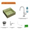 Ver imagem 3 de Kit Cuba Q395 com Torneira 1198 Metal e Válvula Click 1"b Pol. Sifão Cromado e Flexível Compace