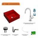 Ver imagem 3 de Kit Cuba Q395 com Torneira 1198 Metal e Válvula Click 1"b Pol. Sifão Cromado e Flexível Compace