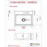 Kit Cuba Q395 com Torneira 1198 Metal e Válvula Click1 Pol. Sifão Cromado e Flexivel Compace - 8