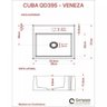 Kit Cuba Q395 com Torneira 1198 Metal e Válvula Click 1"b Pol. Sifão Cromado e Flexível Compace - 8