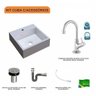 Kit Cuba Q395 com Torneira 1198 Metal e Válvula Click 1"b Pol. Sifão Cromado e Flexível Compace - 3