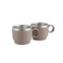 Ver imagem 1 de Kit 2 Xícaras para Café Tramontina em Aço Inox Cinza 80 ml