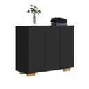 Ver imagem 1 de Armário Lavanderia Com 3 Portas 90 Cm Mp5034 Preto/Natural