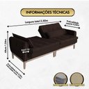 Ver imagem 2 de Sofá Cama Rivieira 2.50m - Marrom