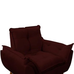 Poltrona Decorativa Sala de Estar Escritório Quarto Prime Cor: Marsala - 6