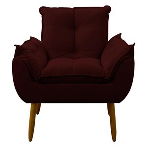 Poltrona Decorativa Sala de Estar Escritório Quarto Prime Cor: Marsala