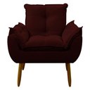 Ver imagem 1 de Poltrona Decorativa Sala de Estar Escritório Quarto Prime Cor: Marsala