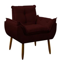 Poltrona Decorativa Sala de Estar Escritório Quarto Prime Cor: Marsala - 7
