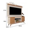 Rack Malibu Com Painel Para TV Até 64 Polegadas Vivare Off White/Nature – Giga Móveis - 3