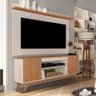 Rack Malibu Com Painel Para TV Até 64 Polegadas Vivare Off White/Nature – Giga Móveis - 2
