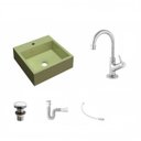 Ver imagem 2 de Kit Cuba Q395 com Torneira 1198 Metal e Válvula Click 1"g Sifão Pvc e Flexível Compace