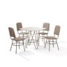 Jogo de Mesa com 4 Cadeiras Aço Nobre Off White - 1