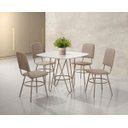 Ver imagem 2 de Jogo de Mesa com 4 Cadeiras Aço Nobre Off White