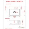 Kit Cuba Q395 com Torneira 1198 Metal e Válvula Click 1"G Sifão Cromado e Flexível Compace - 8