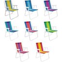 Ver imagem 5 de Kit Carrinho de Praia Vira Mesa + 2 Cadeiras Aluminio Mor