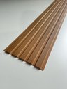 Ver imagem 3 de Painel Ripado Versátil 270x27cm: 01 Unid. (0,73m²) Polietileno - Talatto Painéis - Amêndoa
