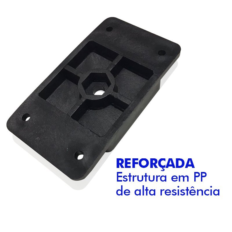 Kit 100 Suportes RETO - chapa de fixar pé palito para móveis - 3