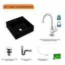 Ver imagem 3 de Kit Cuba Q395 com Torneira 1198 Metal e Válvula Click 1"g Sifão Cromado e Flexível Compace