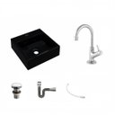 Ver imagem 2 de Kit Cuba Q395 com Torneira 1198 Metal e Válvula Click 1"g Sifão Cromado e Flexível Compace