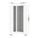 Ver imagem 3 de Armário Multiuso para Lavanderia Modulado 3 Portas com Pés Branco Aurora