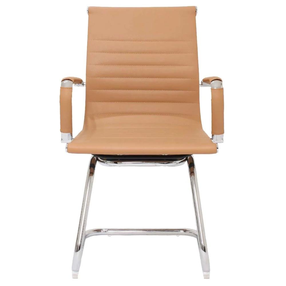 Kit 2 Cadeiras De Escritório Interlocutor Fixa Baixa Stripes Esteirinha Charles Eames Eiffel - 3