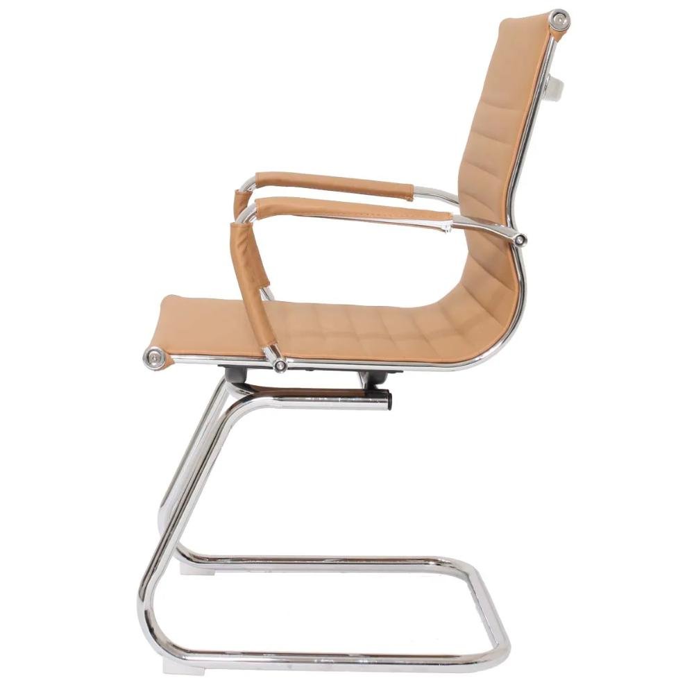Kit 2 Cadeiras De Escritório Interlocutor Fixa Baixa Stripes Esteirinha Charles Eames Eiffel - 4
